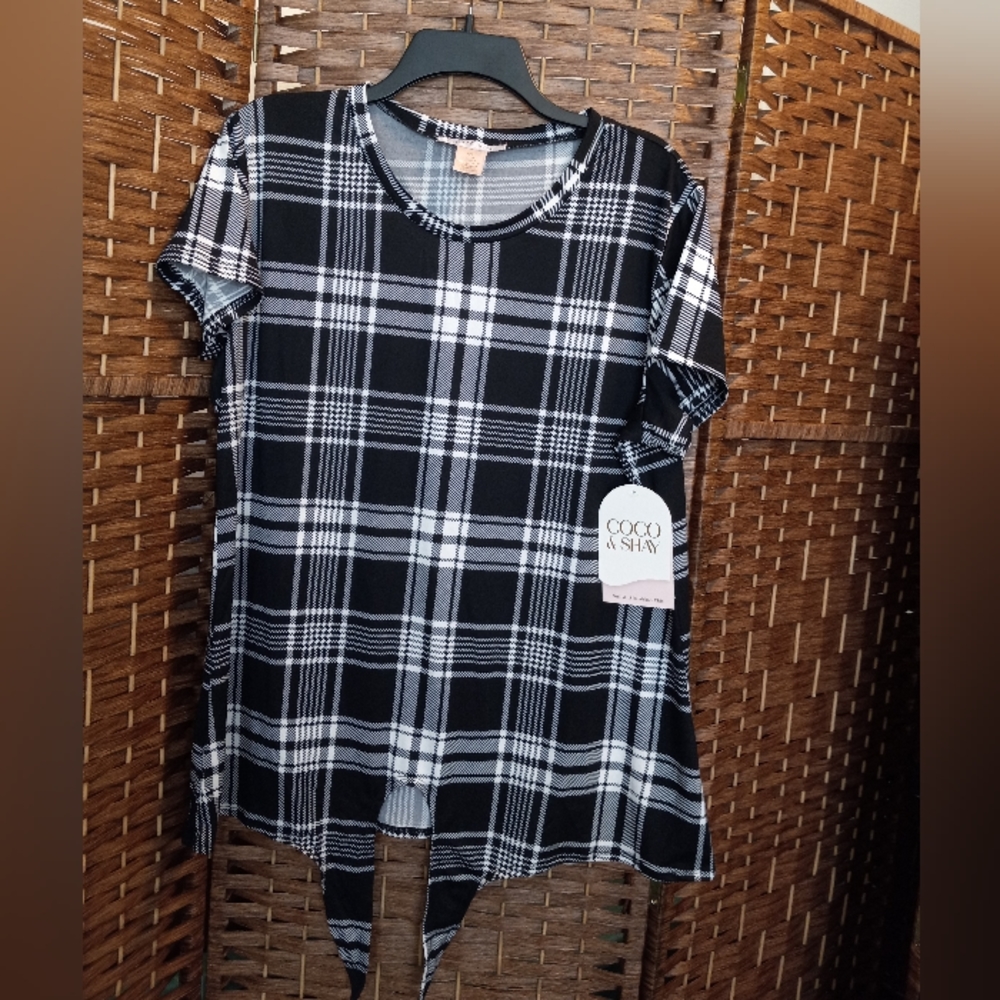 Coco & Shay Buffalo Plaid Blouse Top